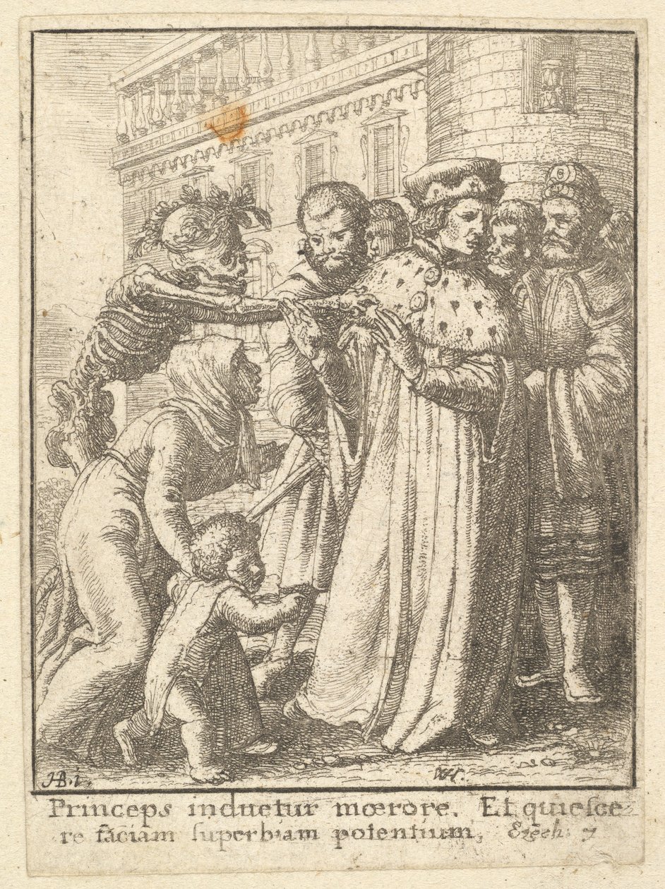 Duke, from the Dance of Death, 1651. dani af Wenceslaus Hollar