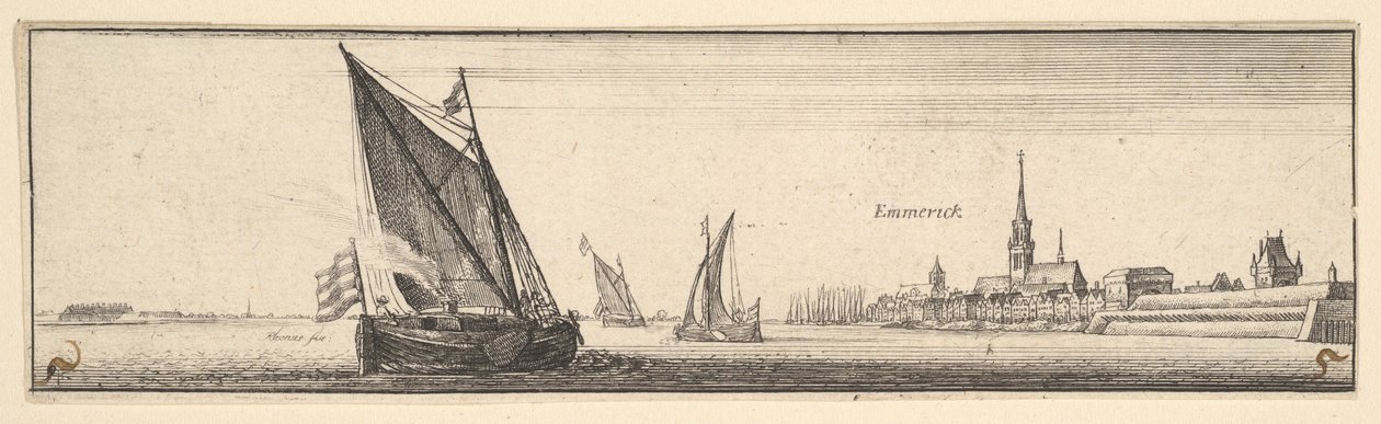 Emmerich, 1642-44. af Wenceslaus Hollar