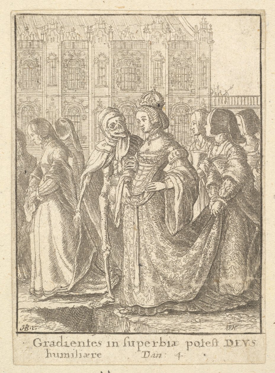 Kejserinde, fra Dødedansen, 1651. af Wenceslaus Hollar
