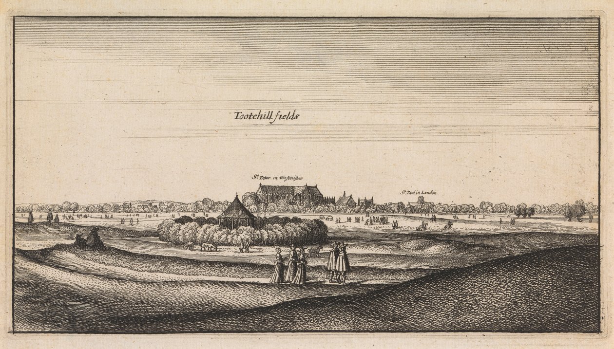 Engelsk udsigt: Tootehill Fields af Wenceslaus Hollar