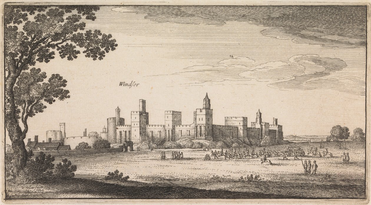 Engelsk udsigt: Windsor af Wenceslaus Hollar