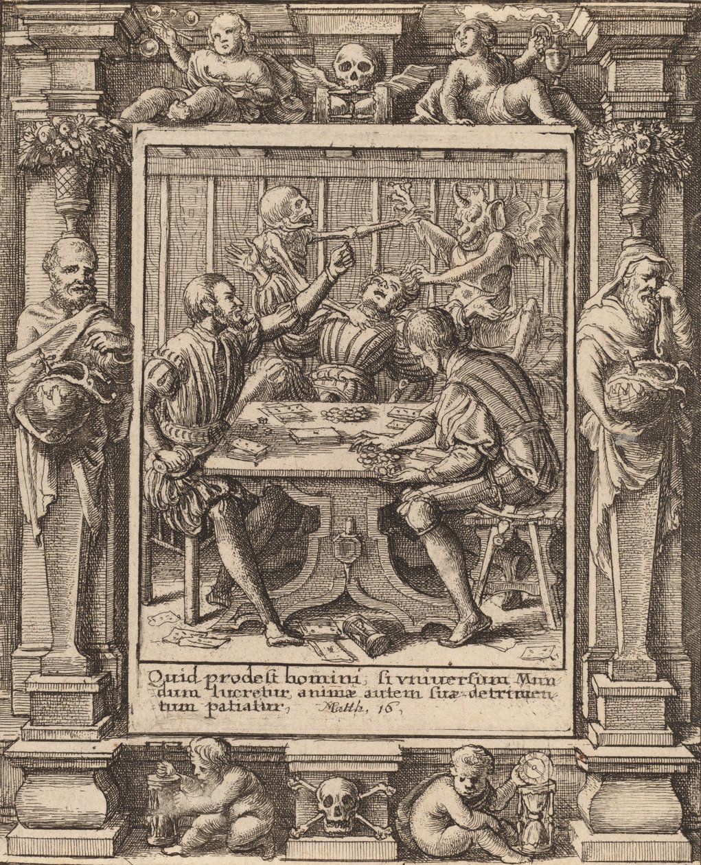 Gamesters, 1651. af Wenceslaus Hollar