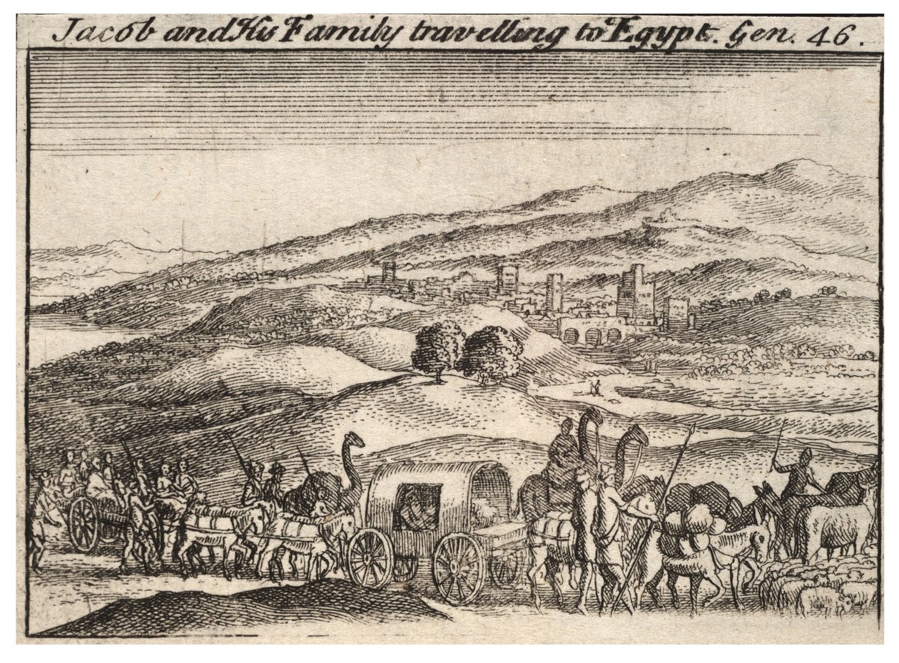 Jakob rejser til Egypten. Tilstand 3 af Wenceslaus Hollar