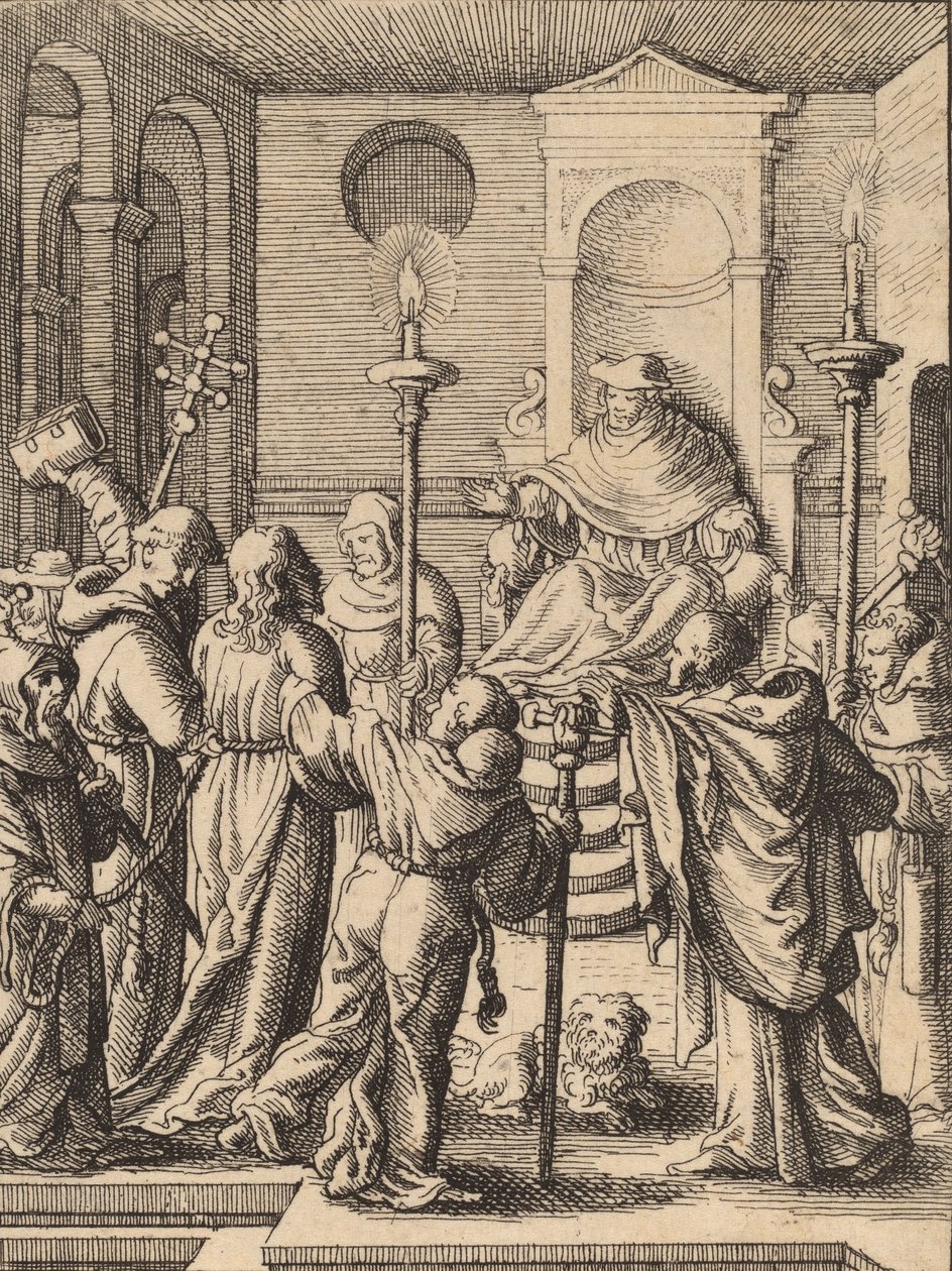 Jesus før Annas. af Wenceslaus Hollar