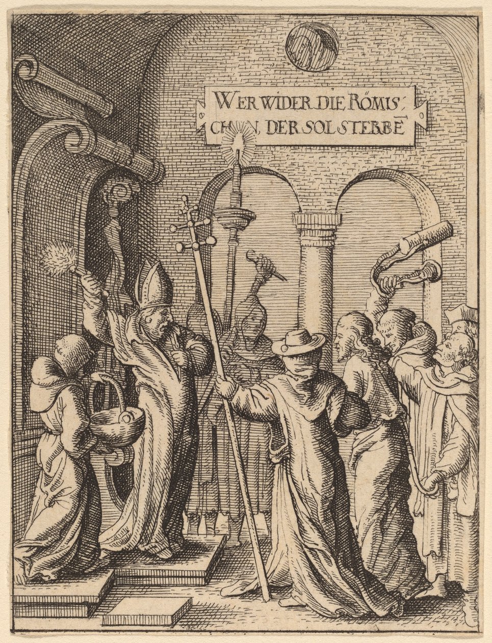 Jesus før Kajfas af Wenceslaus Hollar