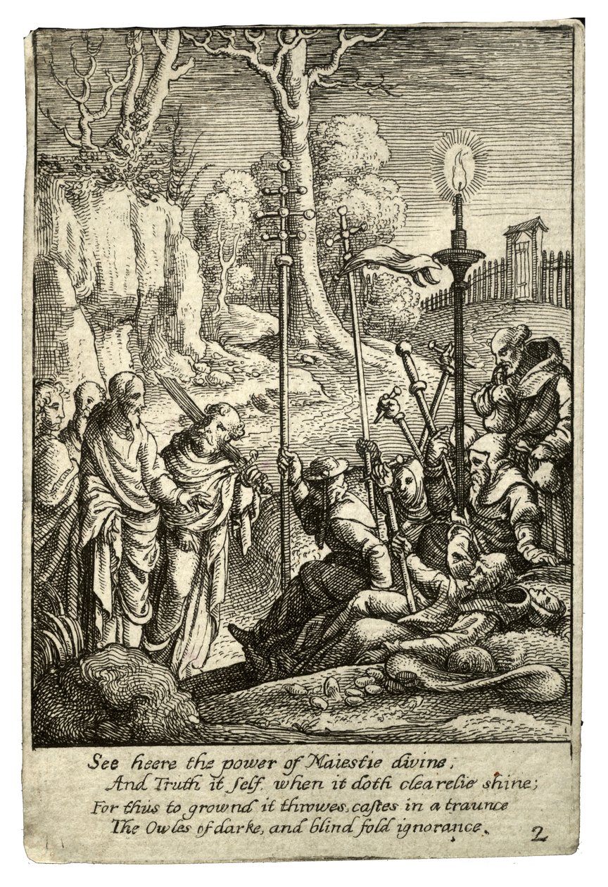 Jesus konfronterer sine modstandere af Wenceslaus Hollar