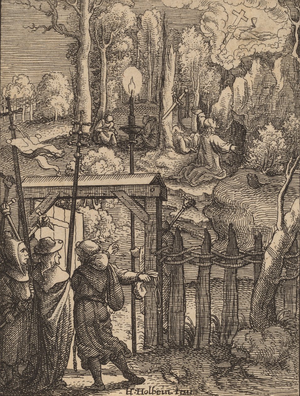 Jesus på Oliebjerget. af Wenceslaus Hollar