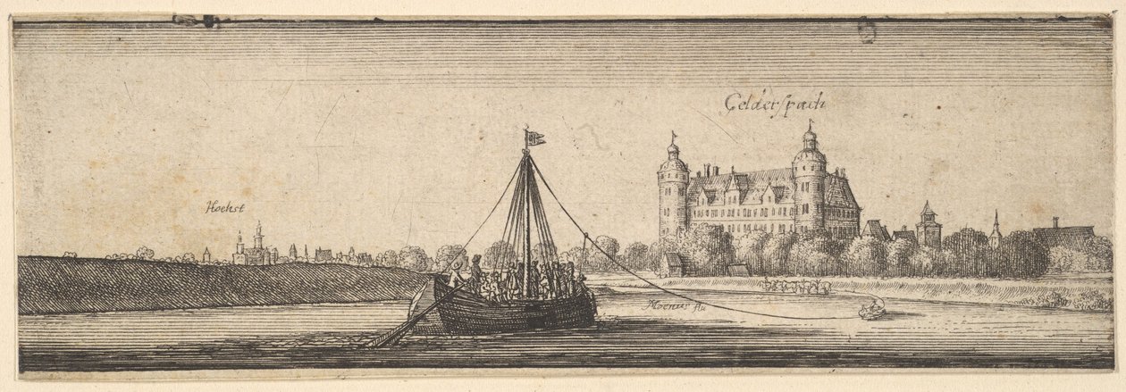 Kelsterbach Slot nær Hoechst am Main, 1642-44. af Wenceslaus Hollar