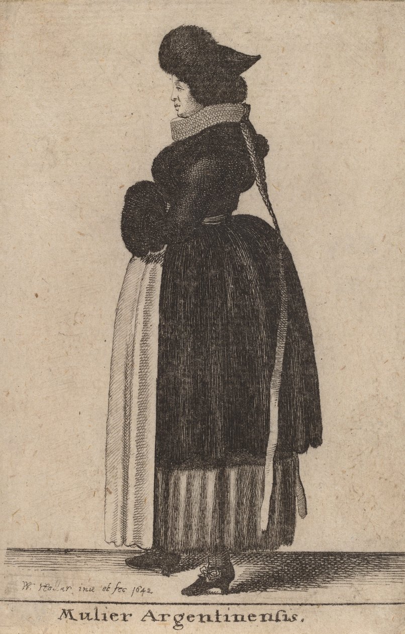 Argentinsk kvinde, 1642. af Wenceslaus Hollar