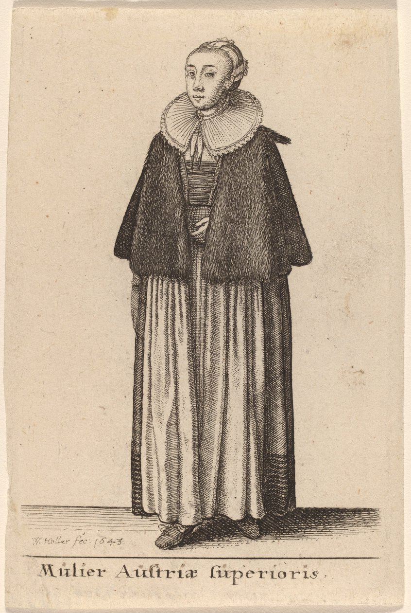 En kvinde fra Øvre Østrig af Wenceslaus Hollar