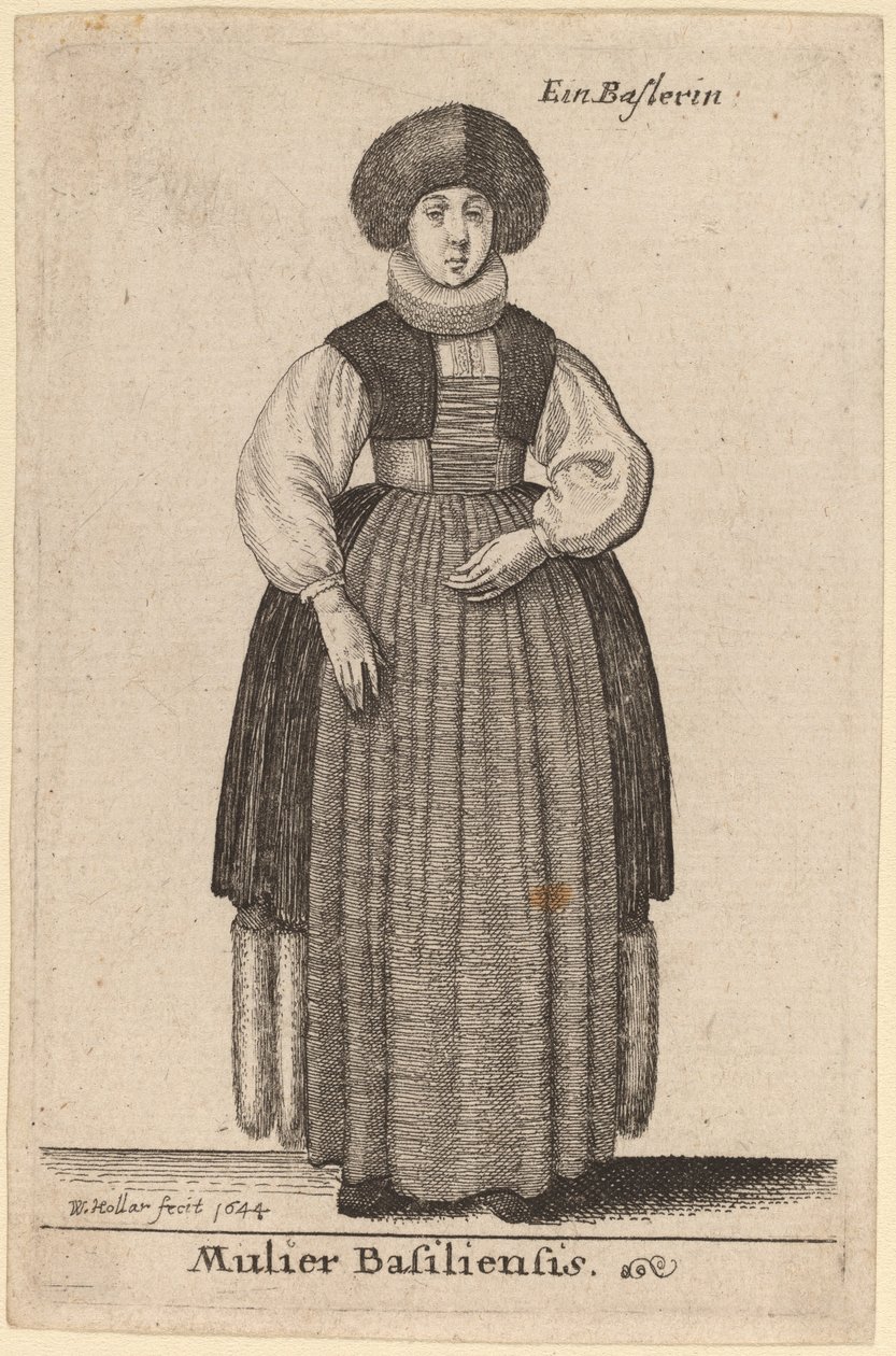 En kvinde fra Basel af Wenceslaus Hollar