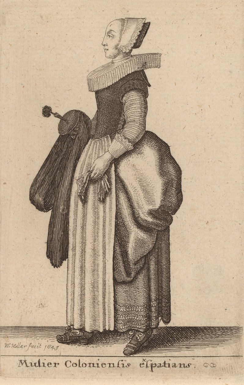 En kvinde fra Köln, Exspatians, 1643. af Wenceslaus Hollar