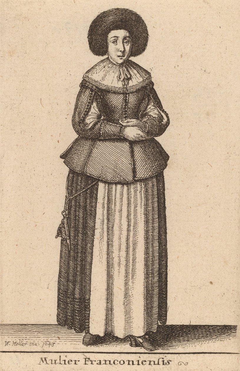En frankisk kvinde, 1643. af Wenceslaus Hollar