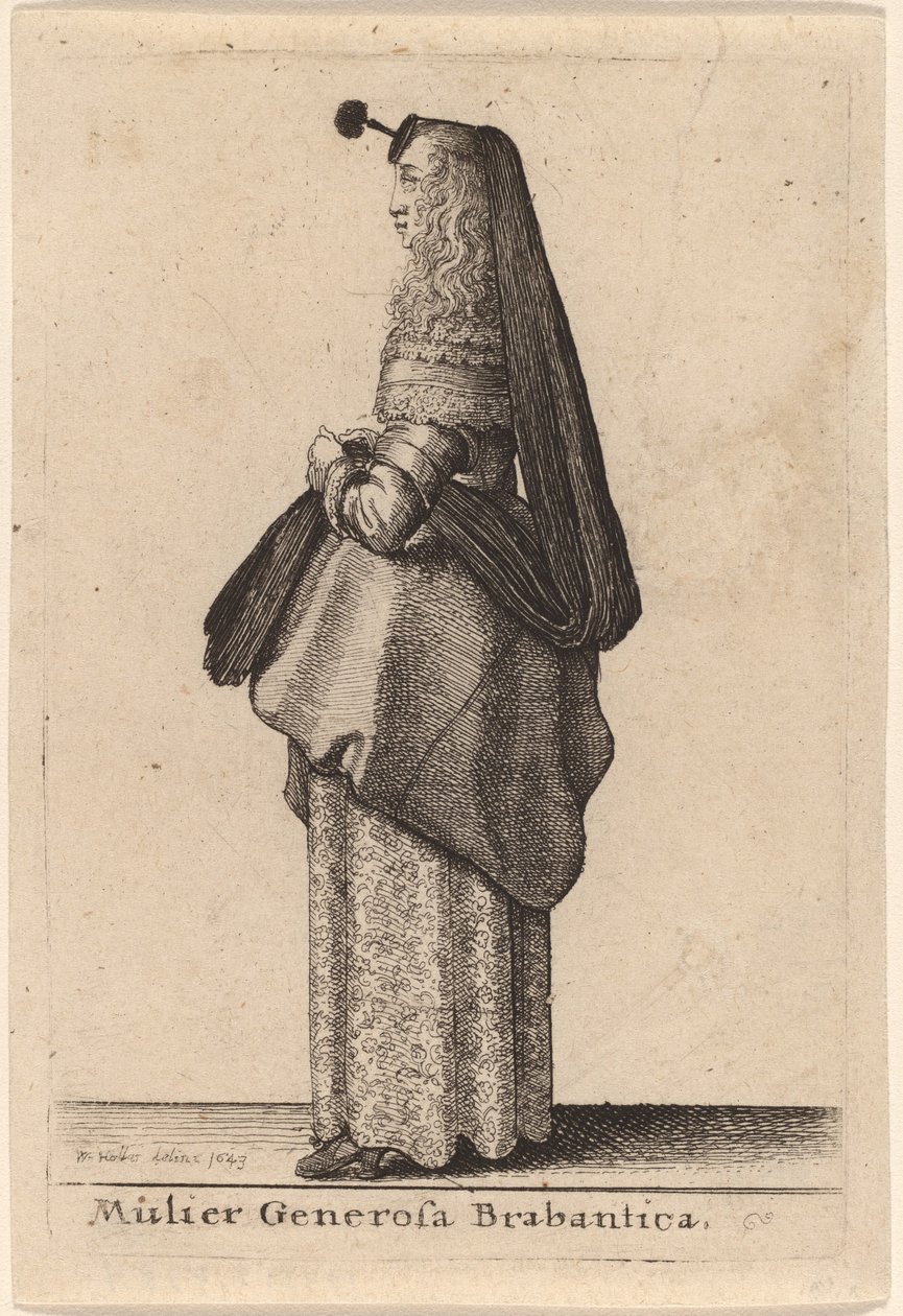 En generøs kvinde fra Brabant af Wenceslaus Hollar