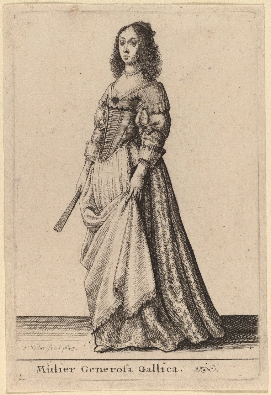 En generøs fransk kvinde af Wenceslaus Hollar