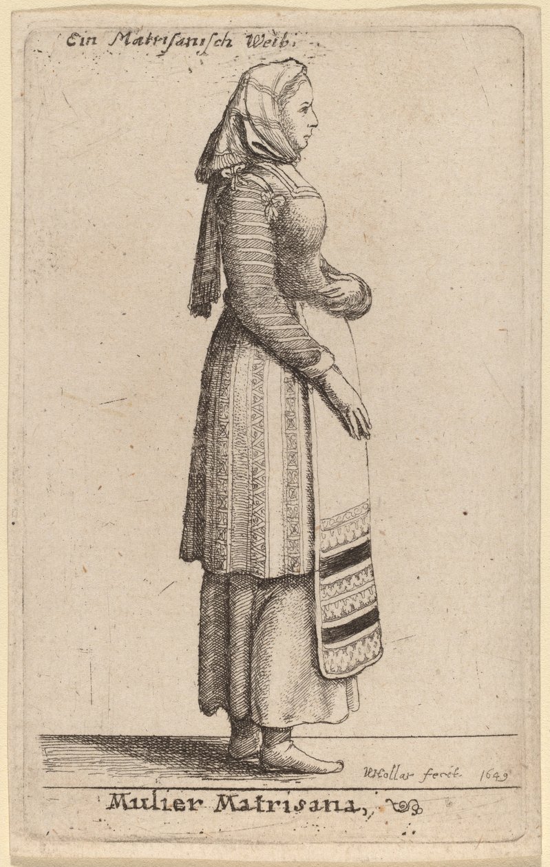 Matrisana kvinde af Wenceslaus Hollar