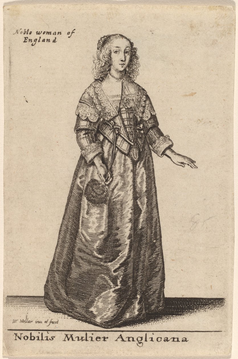 En ædel engelsk kvinde af Wenceslaus Hollar