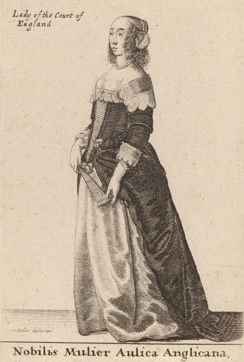 A Noble Lady of the English Court, 1643. af Wenceslaus Hollar