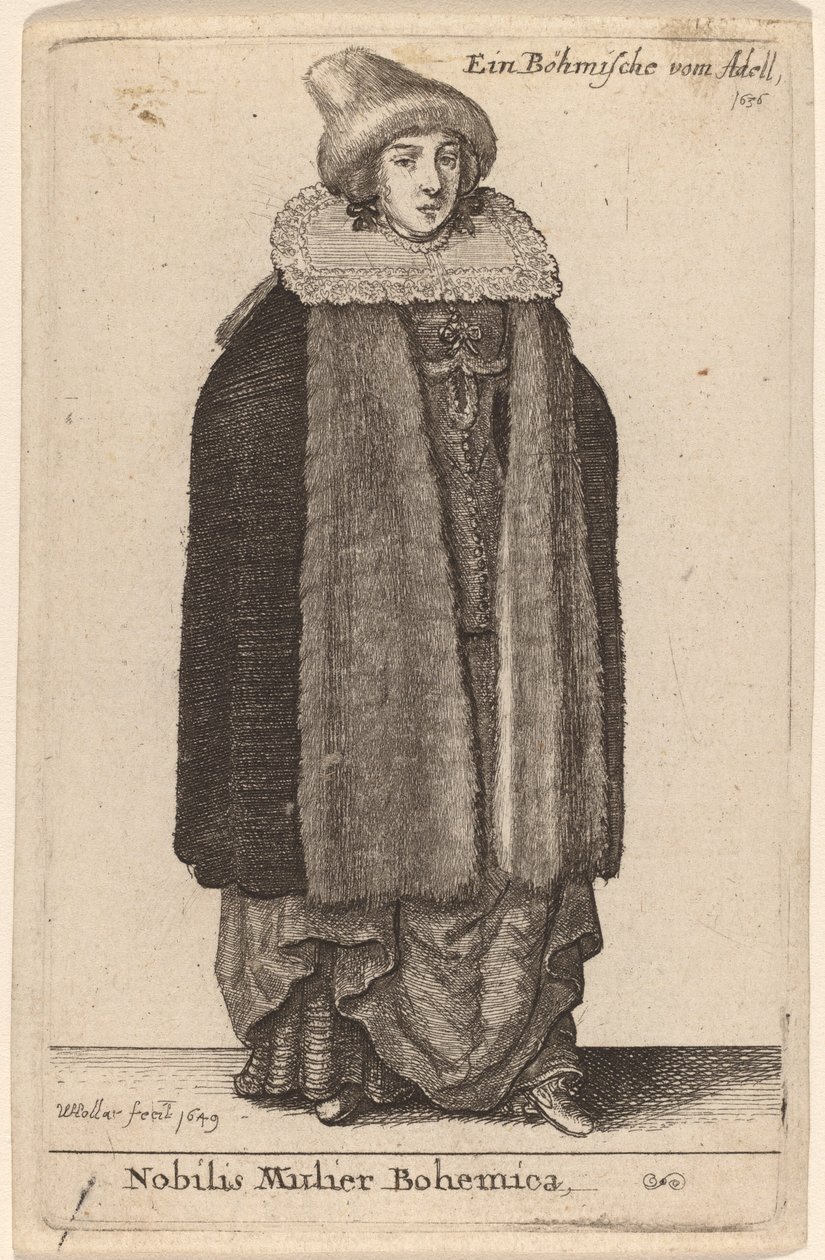 En ædel bøhmisk kvinde af Wenceslaus Hollar