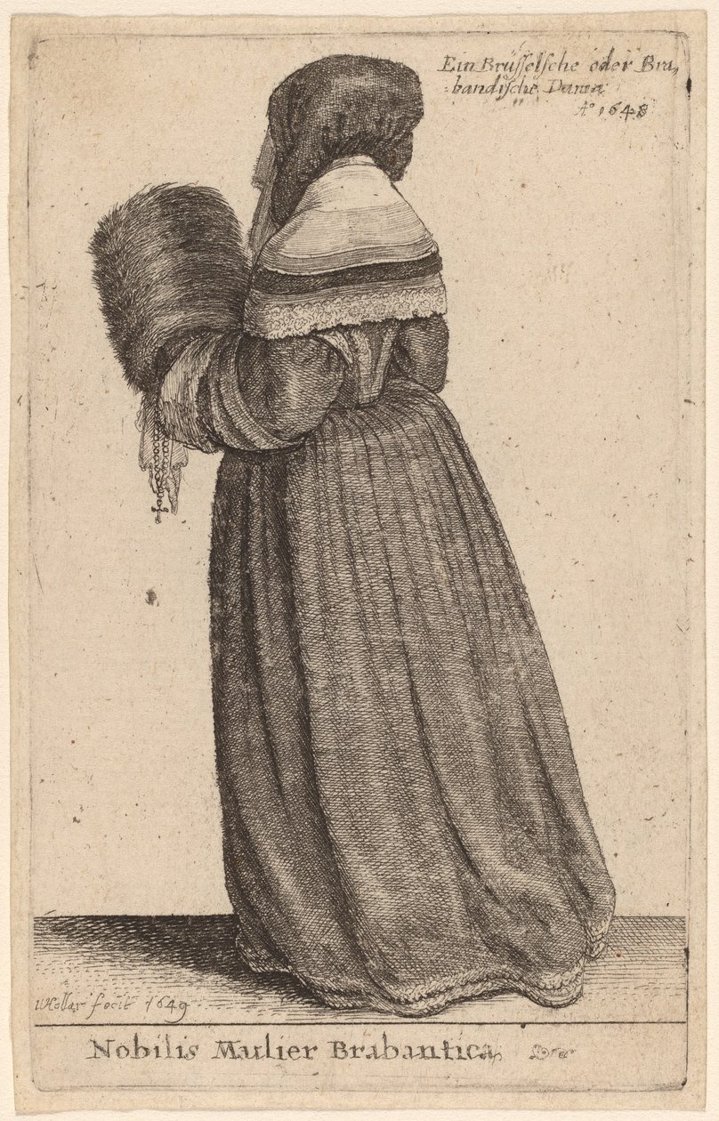 En adelig kvinde fra Brabant af Wenceslaus Hollar