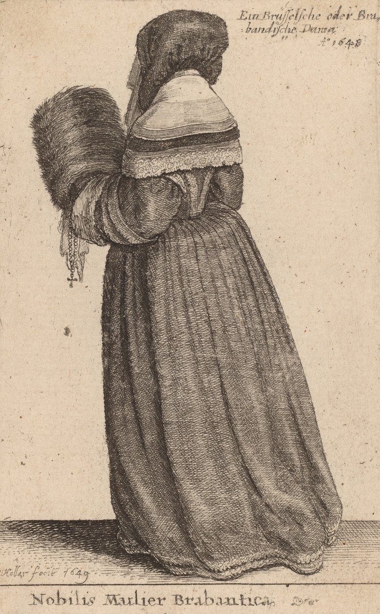 Den ædle kvinde af Brabant, 1649. af Wenceslaus Hollar