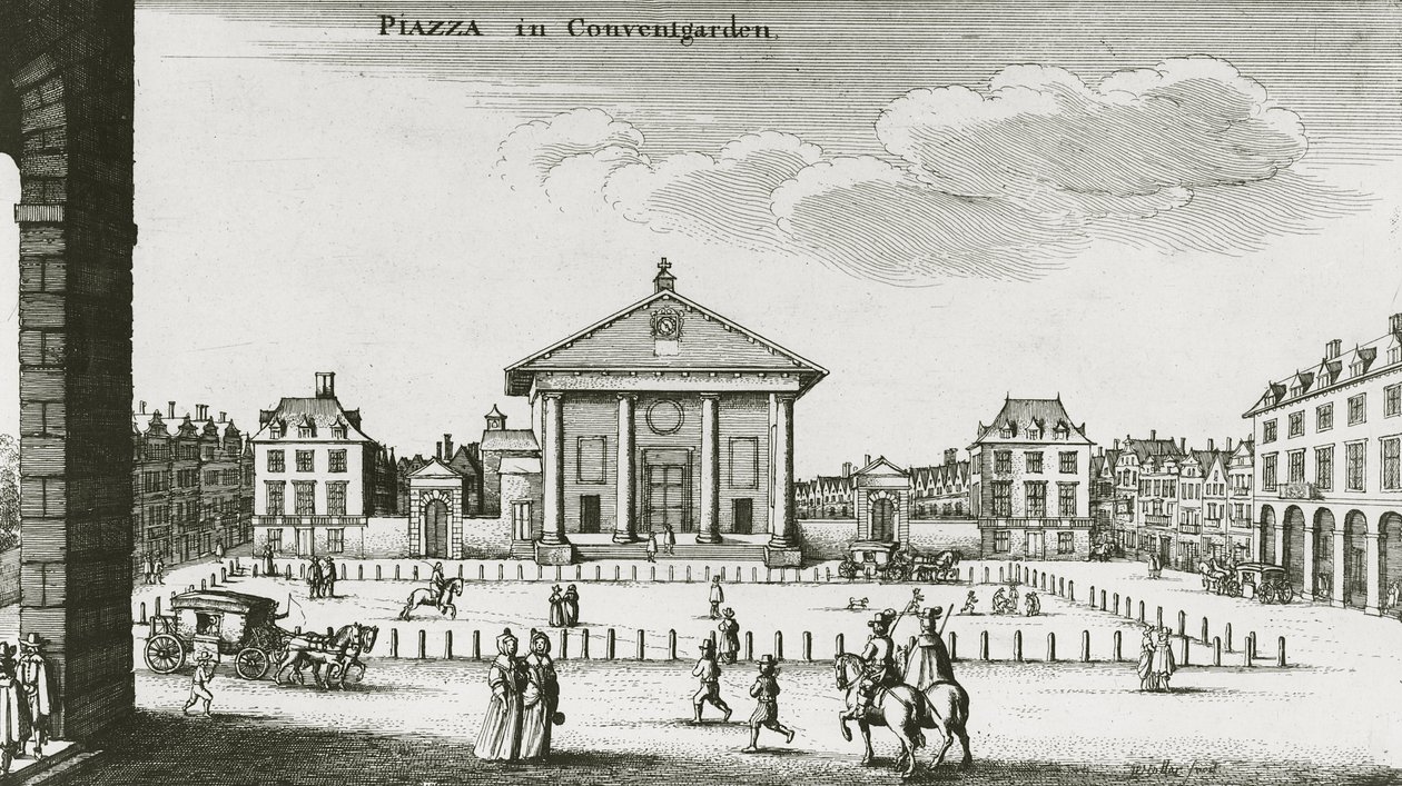 Piazza i Covent Garden, 1640 af Wenceslaus Hollar