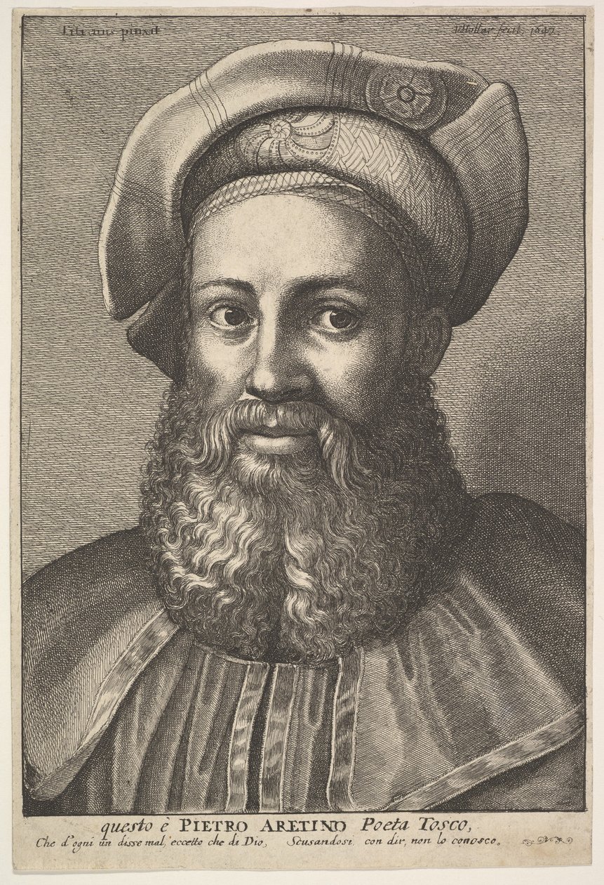 Pietro Aretino, 1640. af Wenceslaus Hollar