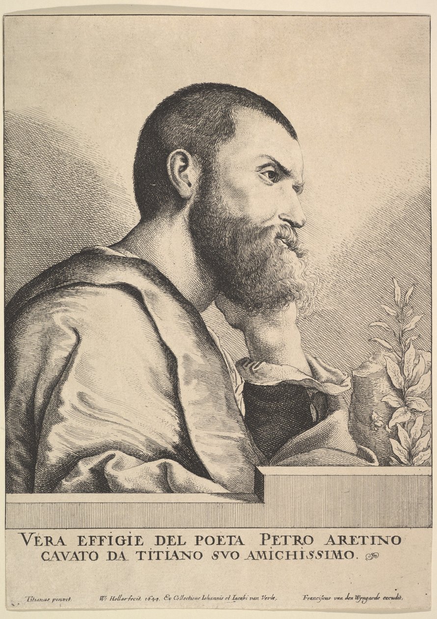 Pietro Aretino, 1649. af Wenceslaus Hollar