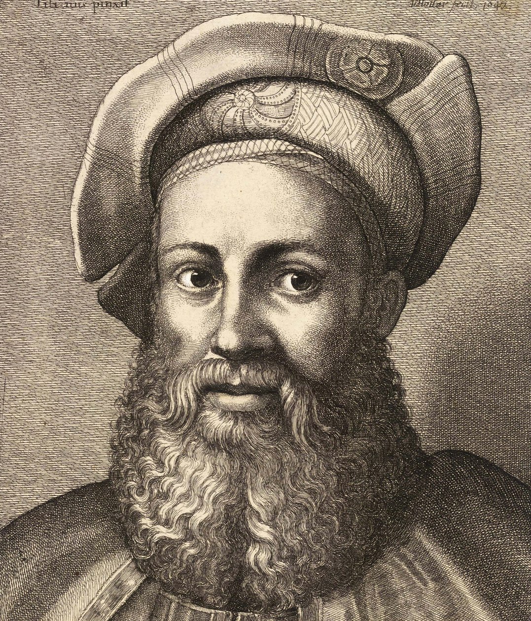 Portræt af Pietro Aretino, ca. 1670 af Wenceslaus Hollar