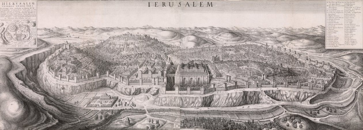 Prospekt af Jerusalem, 1660., 1660. af Wenceslaus Hollar