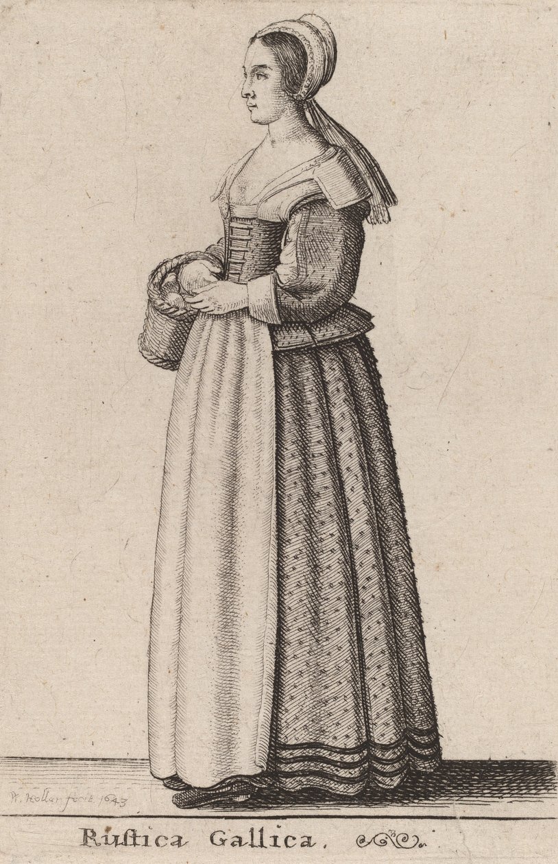 Fransk landskab, 1643. af Wenceslaus Hollar
