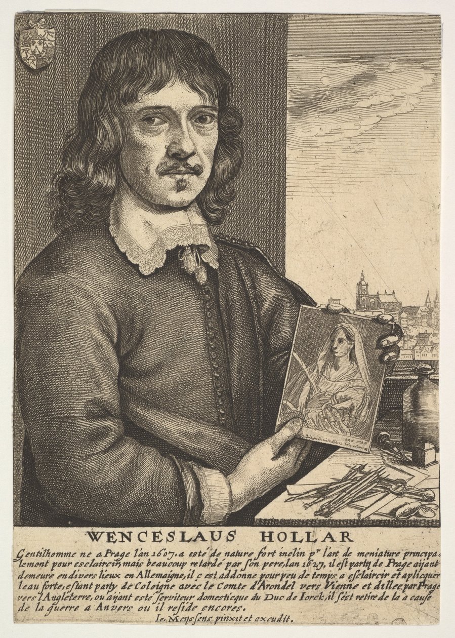 Selvportræt, 1600-tallet. af Wenceslaus Hollar