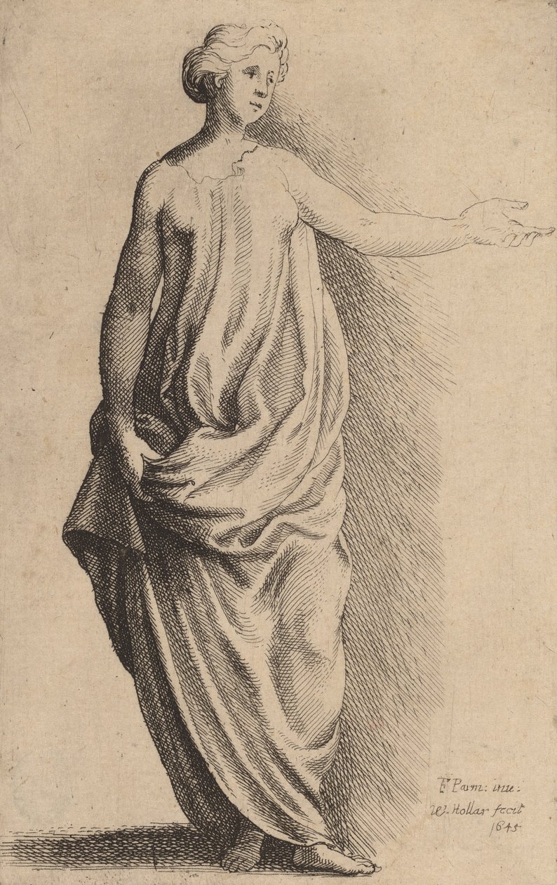 Stående Figur. af Wenceslaus Hollar