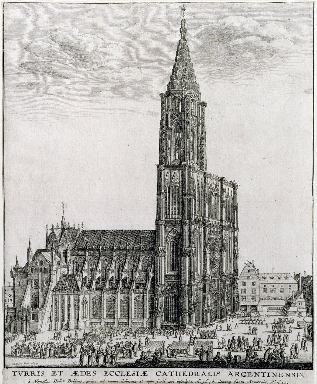 Domkirken i Strasbourg, 1645 af Wenceslaus Hollar