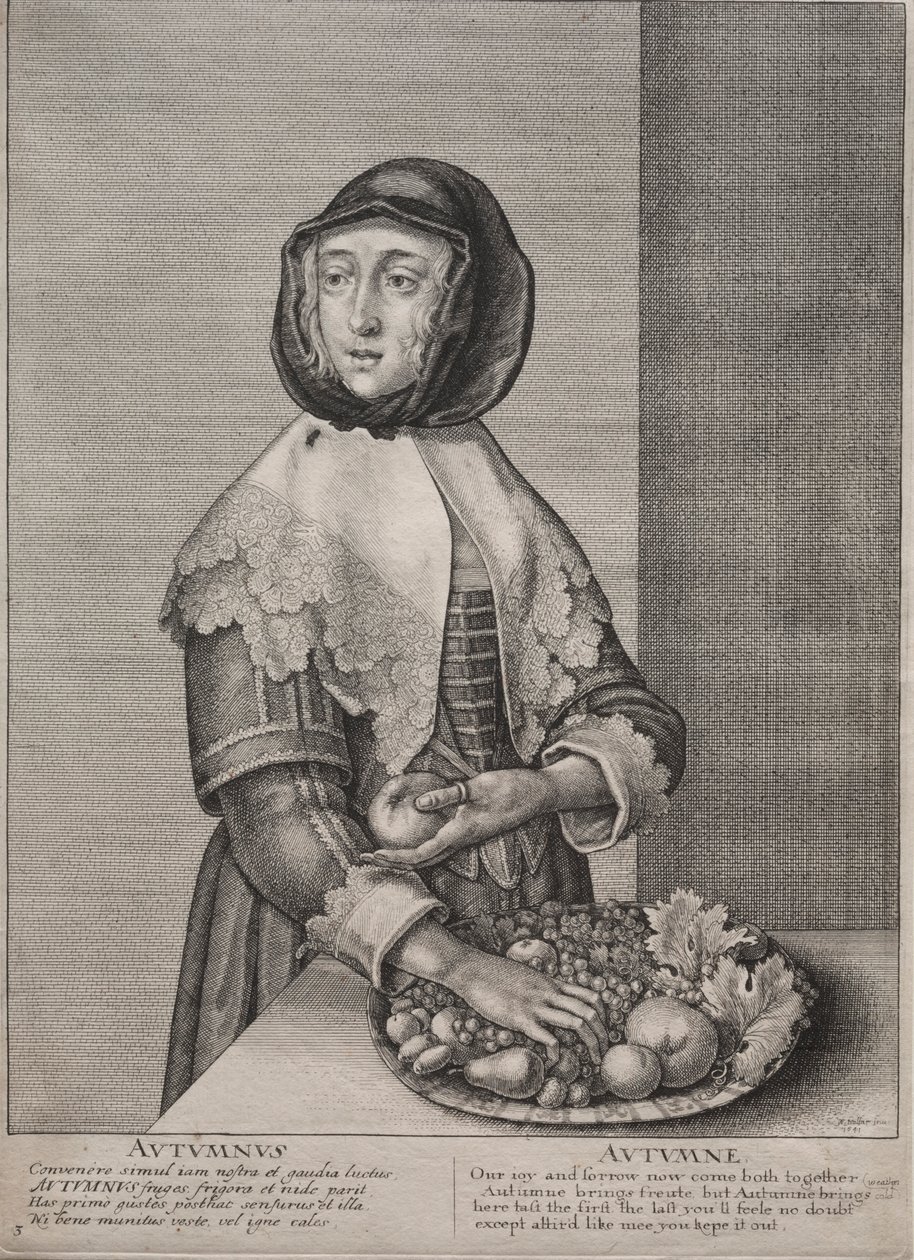 De fire årstider: efterår, 1641. af Wenceslaus Hollar