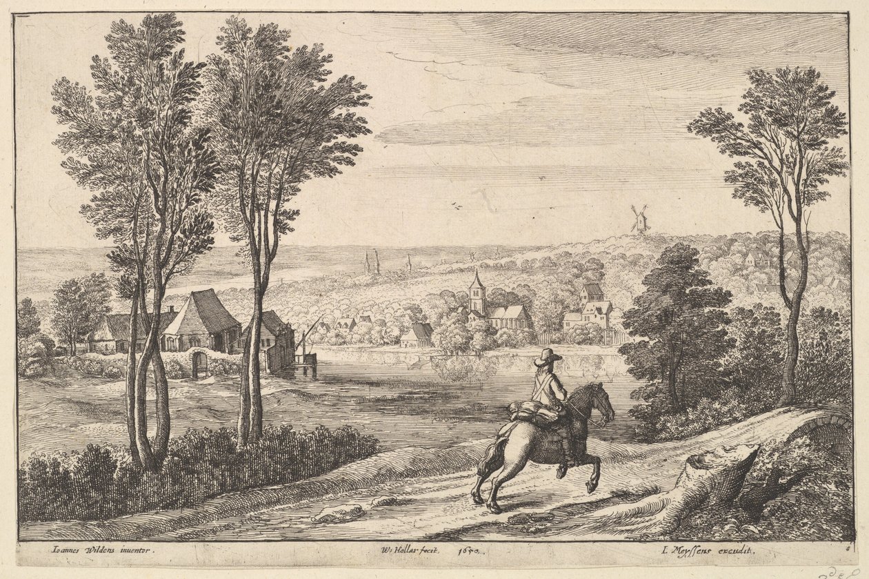 Rytteren, 1650. af Wenceslaus Hollar