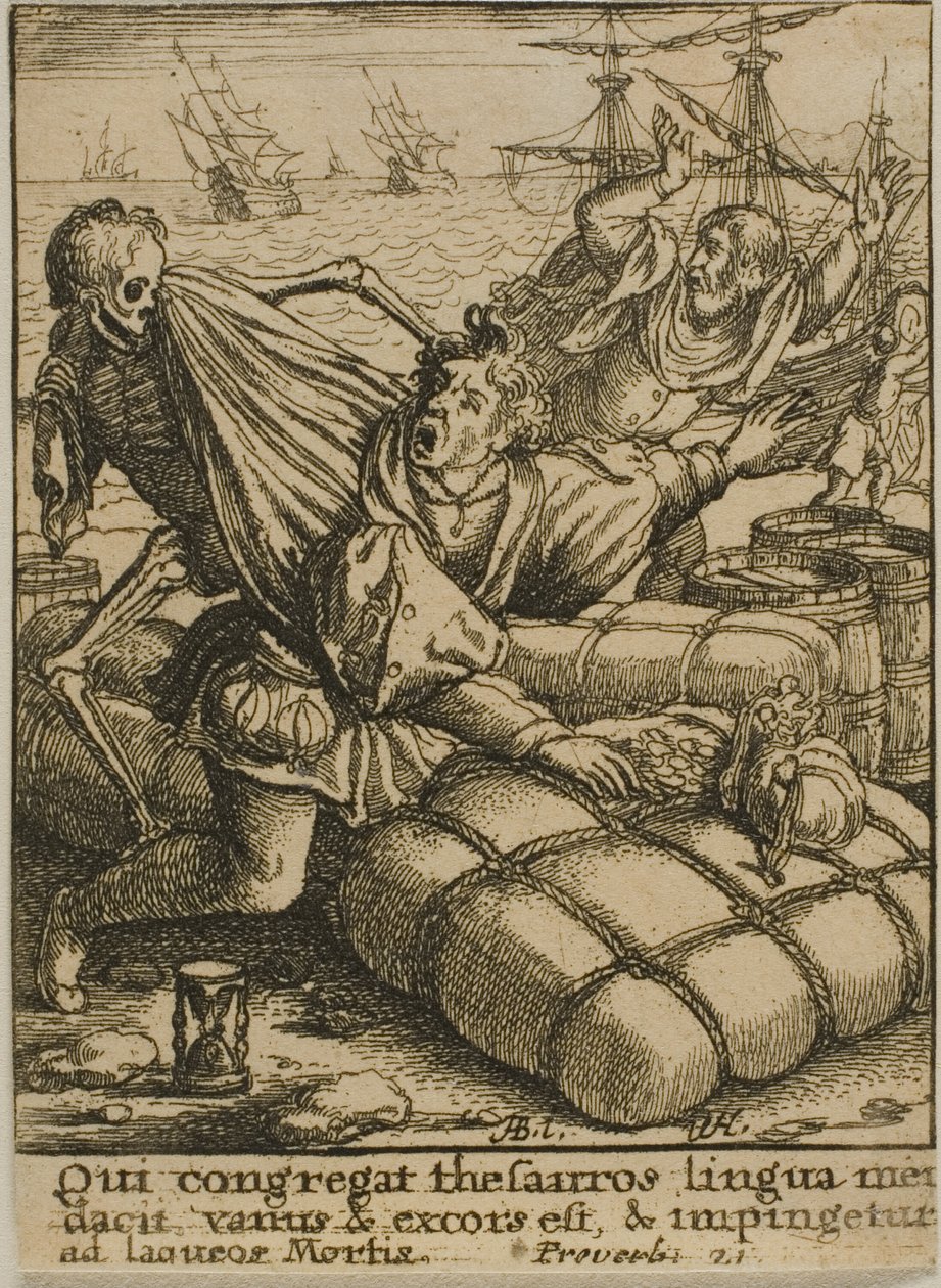 Købmanden og Døden af Wenceslaus Hollar