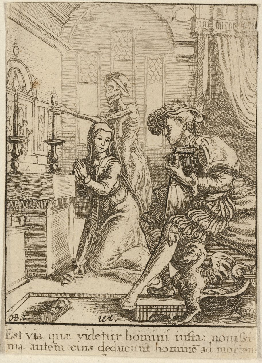 Nonnen og Døden af Wenceslaus Hollar