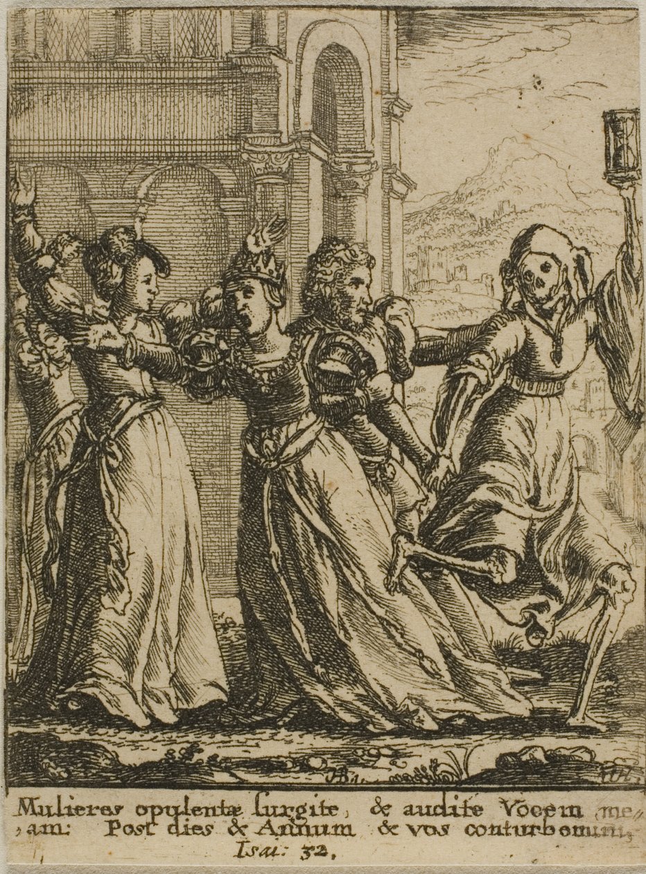 Dronningen og Døden af Wenceslaus Hollar