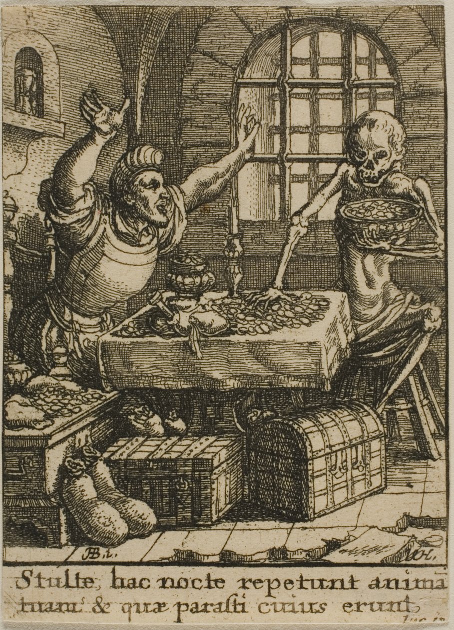 Den rige mand og døden af Wenceslaus Hollar
