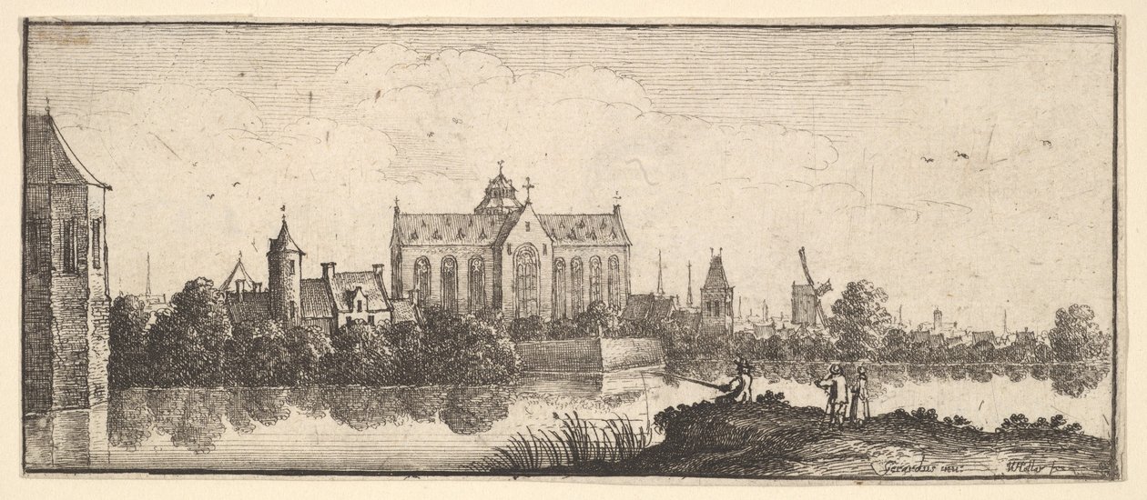 Kirken ved vandet, 1625-77. af Wenceslaus Hollar