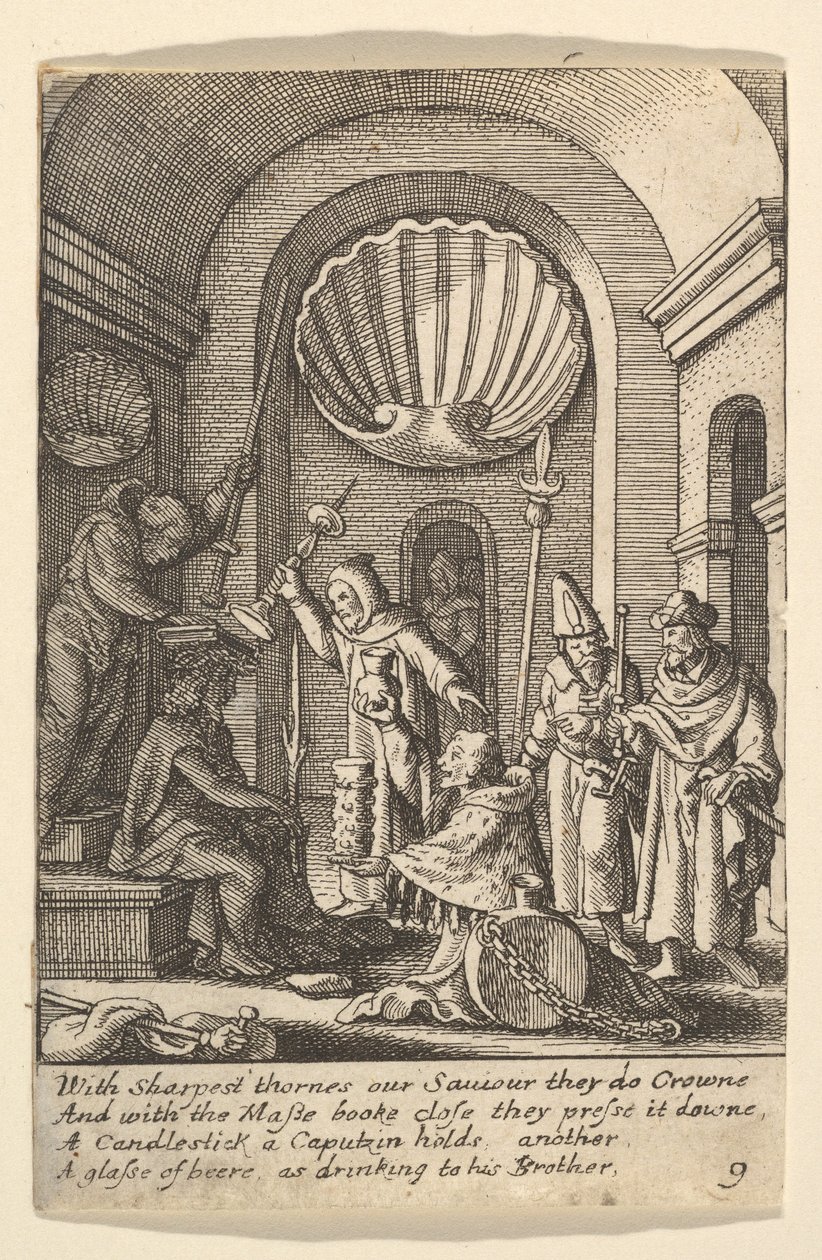 Kristi hån, 1625-77. af Wenceslaus Hollar