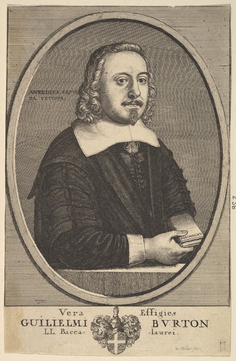 Vera Effigies Guilielmi Burton L.L. Baccalaureat, 1657-58. af Wenceslaus Hollar