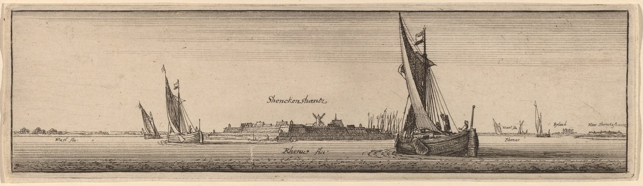 Udsigt over Shenckenschantz, 1647. af Wenceslaus Hollar