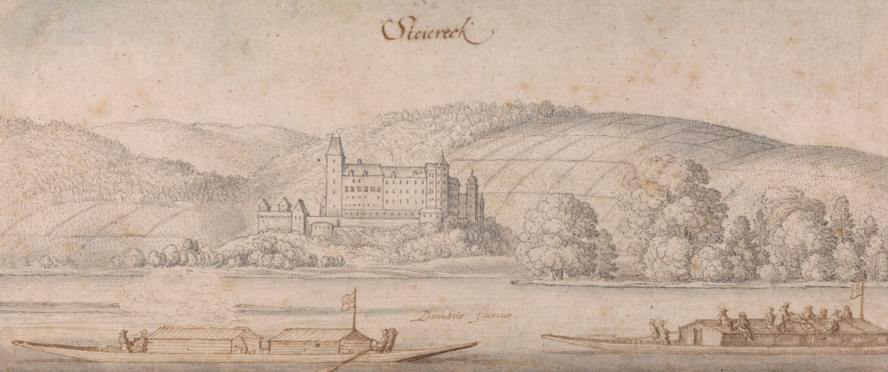 Udsigt over Steiereck ved Donau af Wenceslaus Hollar