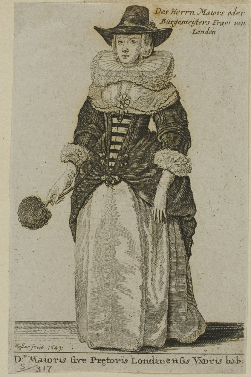 Londons borgmesters hustru af Wenceslaus Hollar
