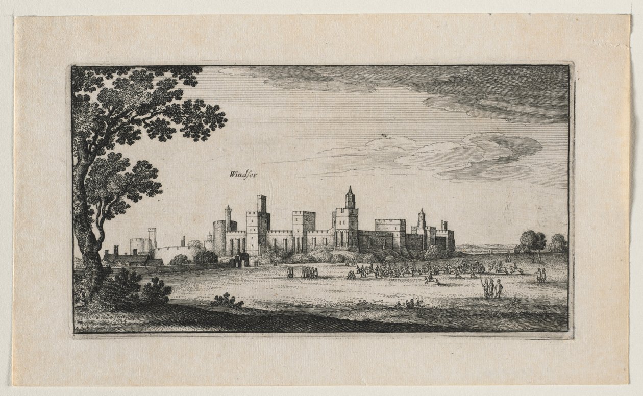 Windsor Castle fra sydøst af Wenceslaus Hollar