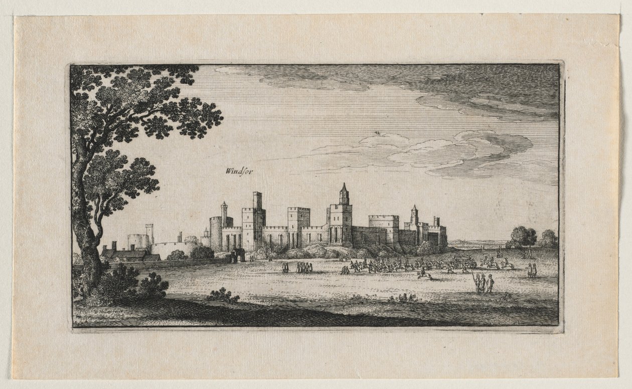 Windsor Castle fra sydøst, 1644. af Wenceslaus Hollar