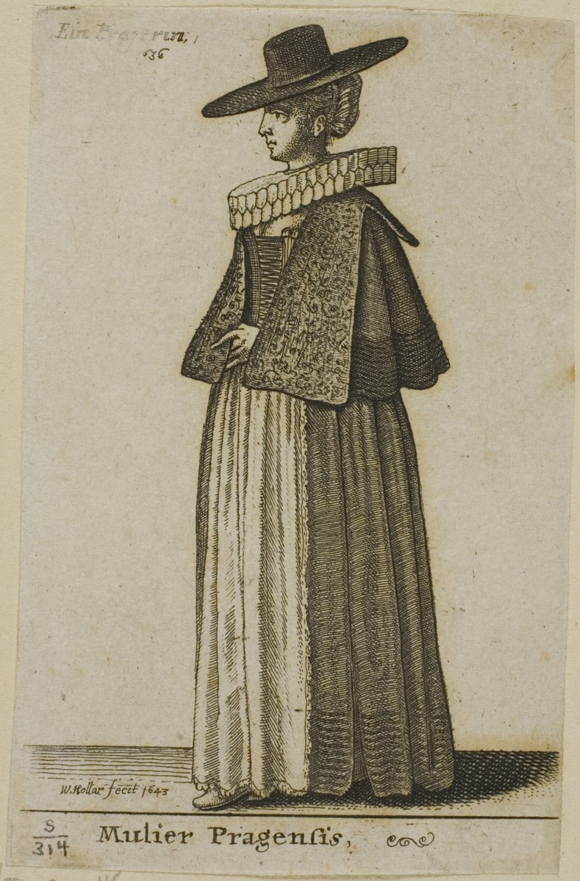 Kvinde fra Prag af Wenceslaus Hollar