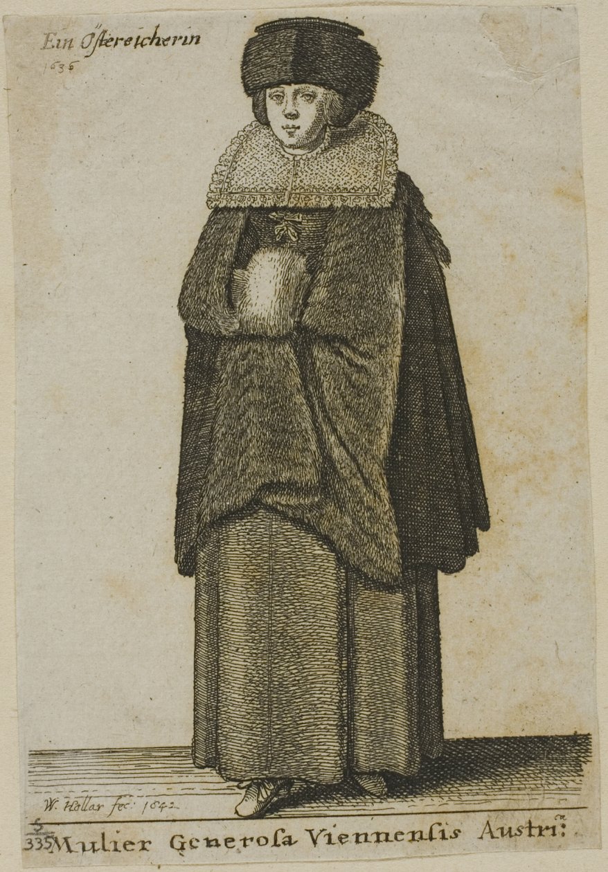 Kvinde fra Wien af Wenceslaus Hollar
